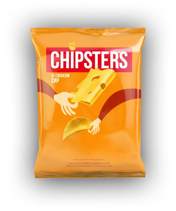 пачка Chipster’s що виглядає і заманчиво рухається